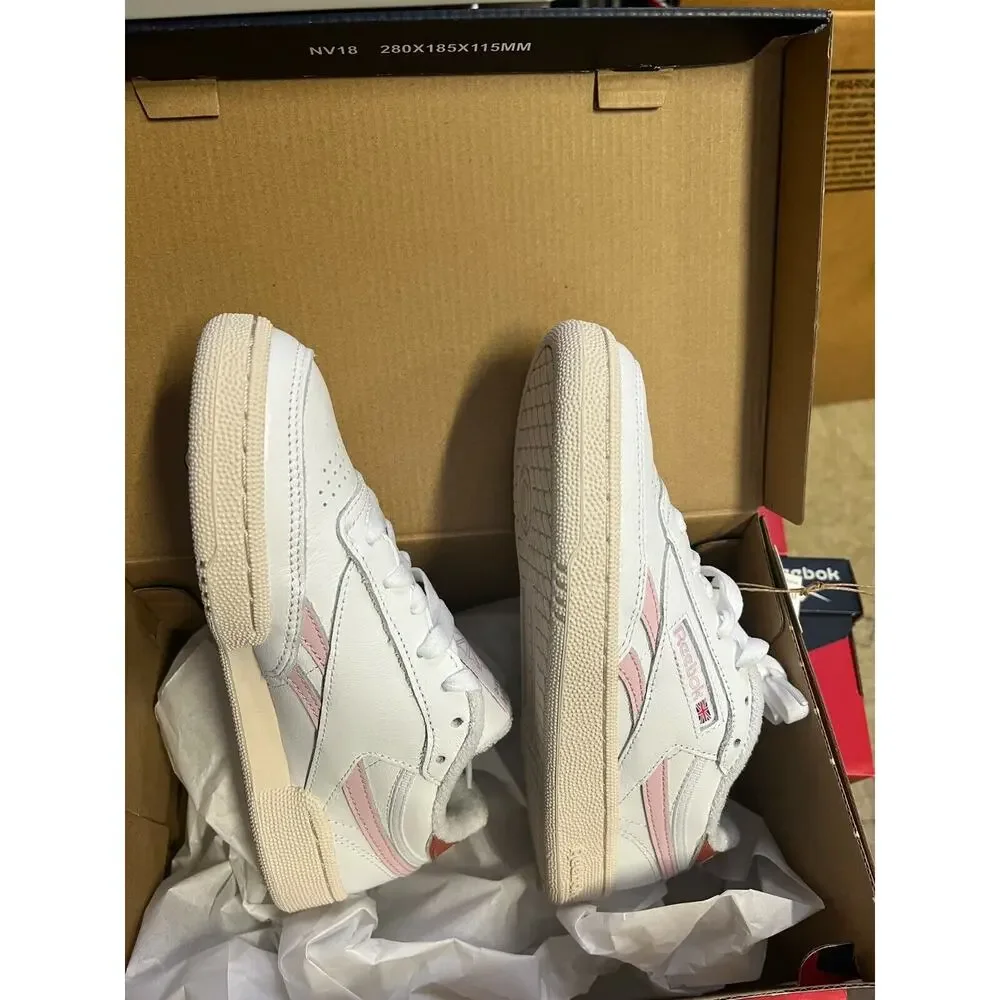 Reebok Women's Club C 85 Sneaker White/Pink ( FTWWHT/FROBER/BAKEAR) 8‎